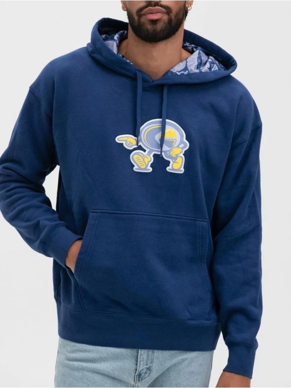 Ethika Mens XL Mascot Navy Pullover Hoodie Graphic Pocket New With Tags NWT